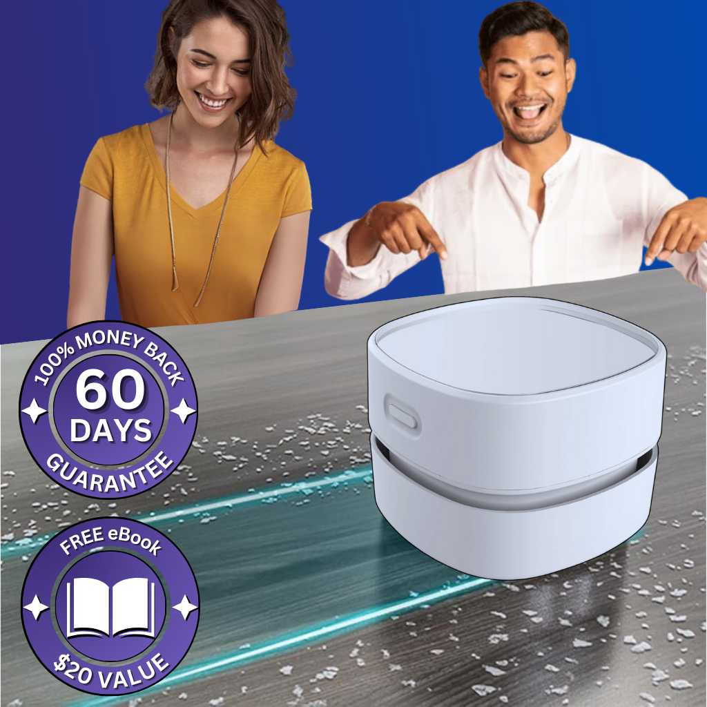 DustEase™ Mini Desktop Vacuum